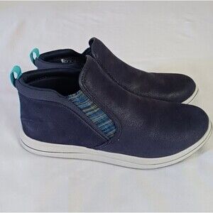 Clarks Women's Navy Breeze Clover Side Zip Cloudsteppers Size US 7